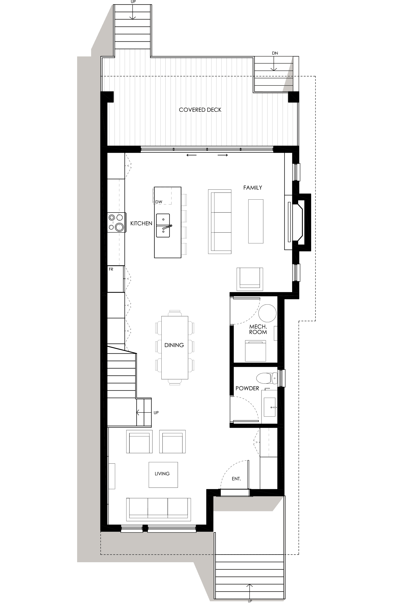 Main level floor plan for Bridle on Blenheim